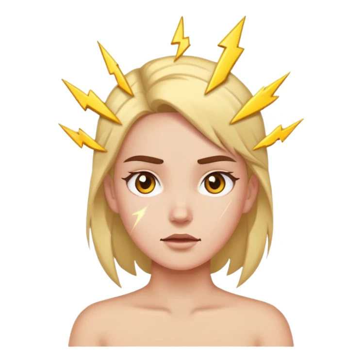 Девушка с молнией на лбу  sticker