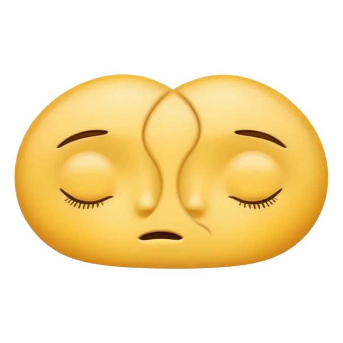 standard eye emoji with both eyes closed, as if sleeping sticker