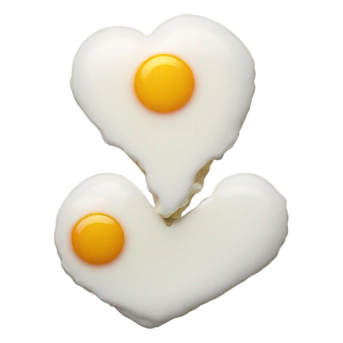 heart shaped sunny side up egg sticker