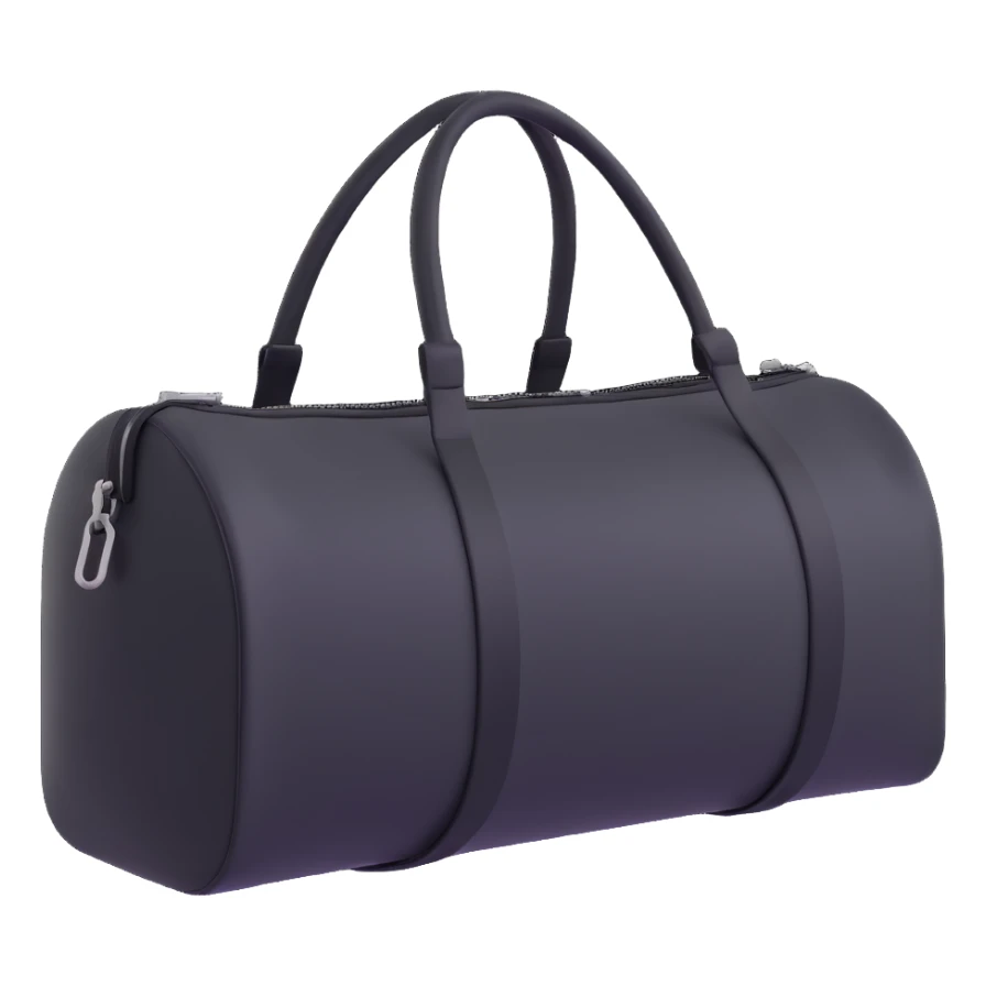 all black duffle bag with black strap sticker