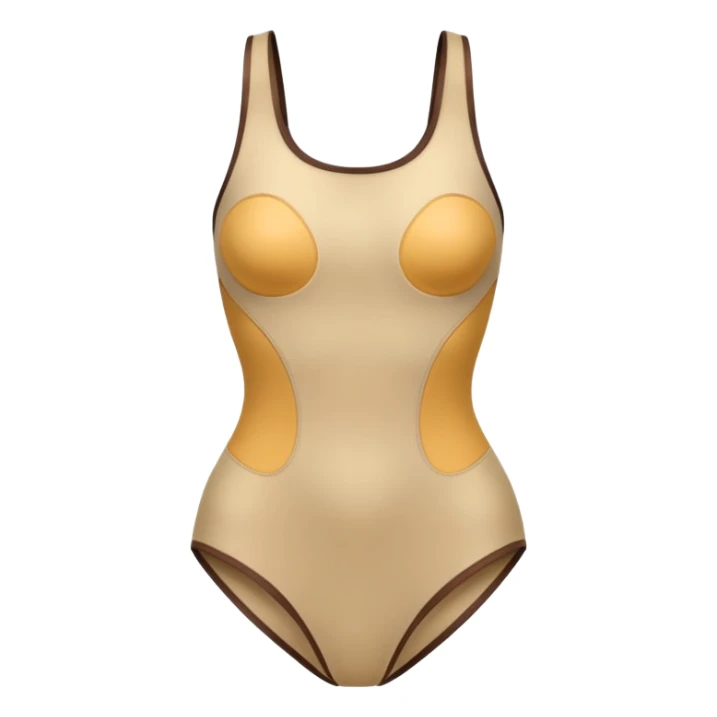 create an emoji, body suit in color beige, for women, no human sticker