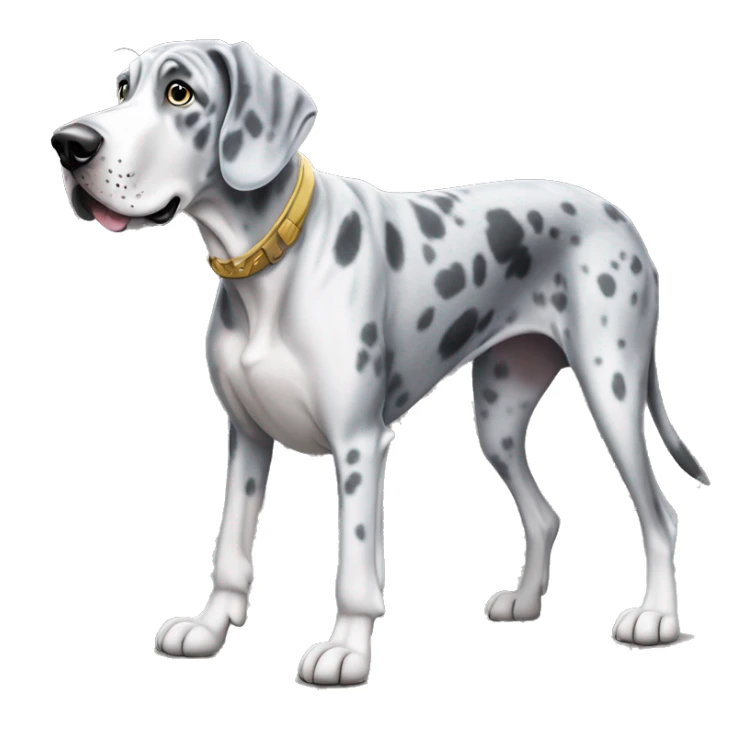 Blue Merle Great Dane playing piano sticker