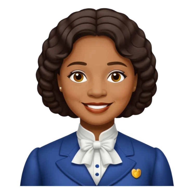 Madam C.J. Walker with dark brown hair sticker