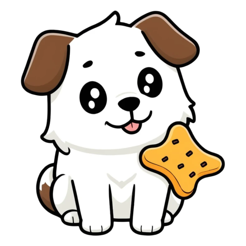 A dog treat sticker
