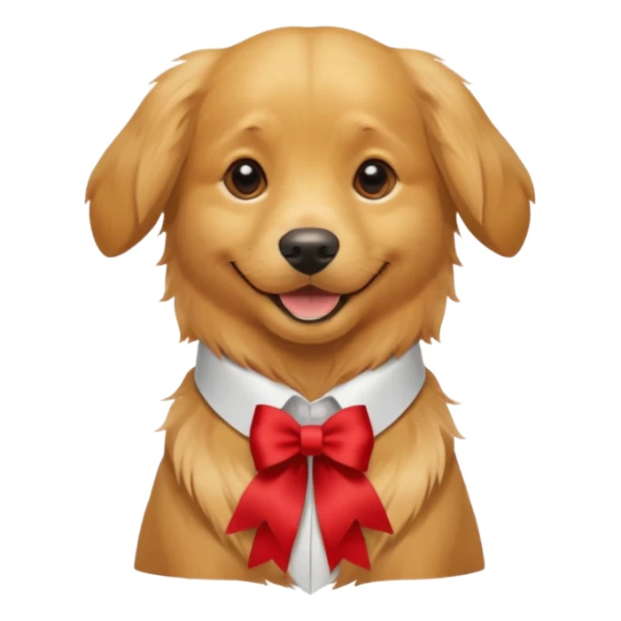 dog with head ribbon and white shirt sticker