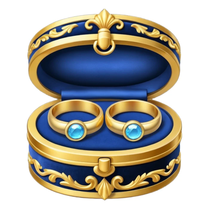 Couple of ring in box sticker