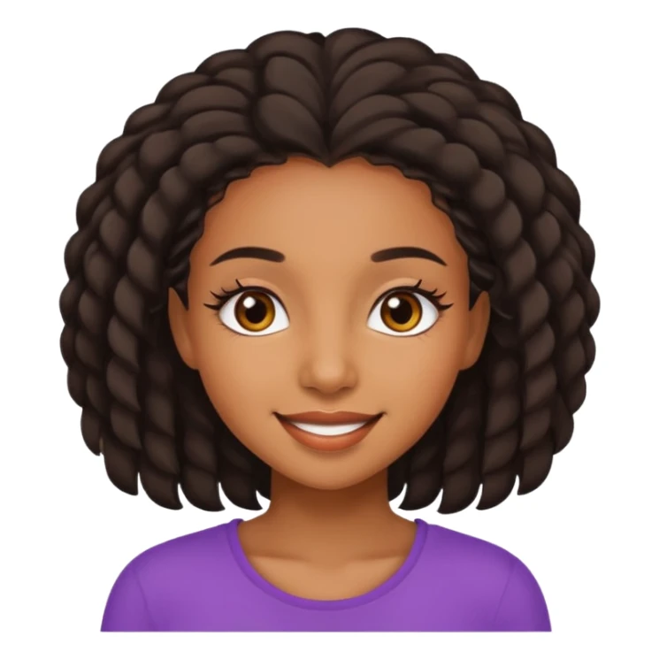 Cute black girl with afore nice eye lashes sticker