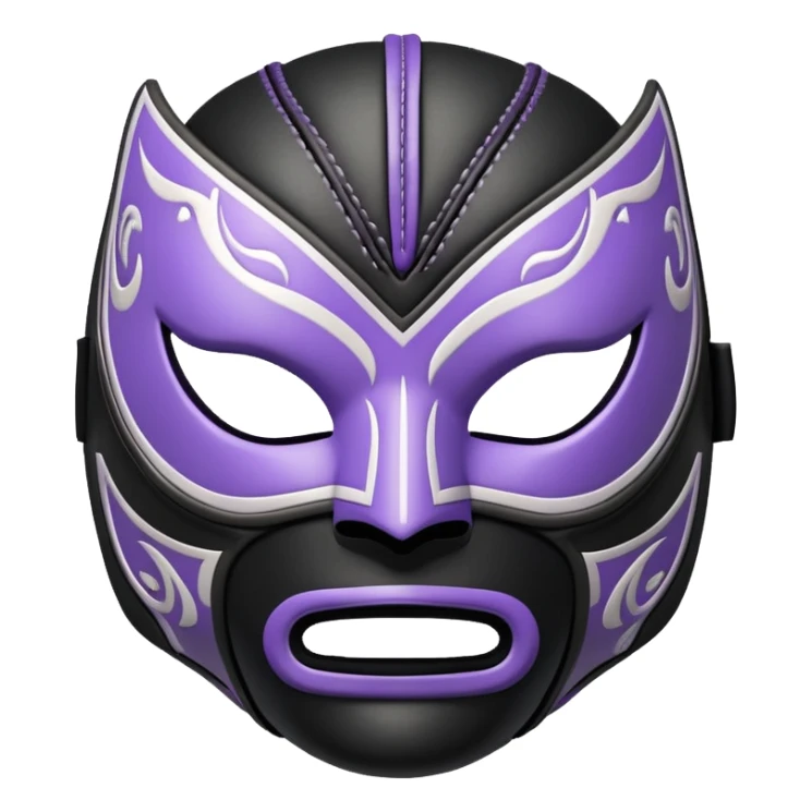 black and lavender luchador mask sticker
