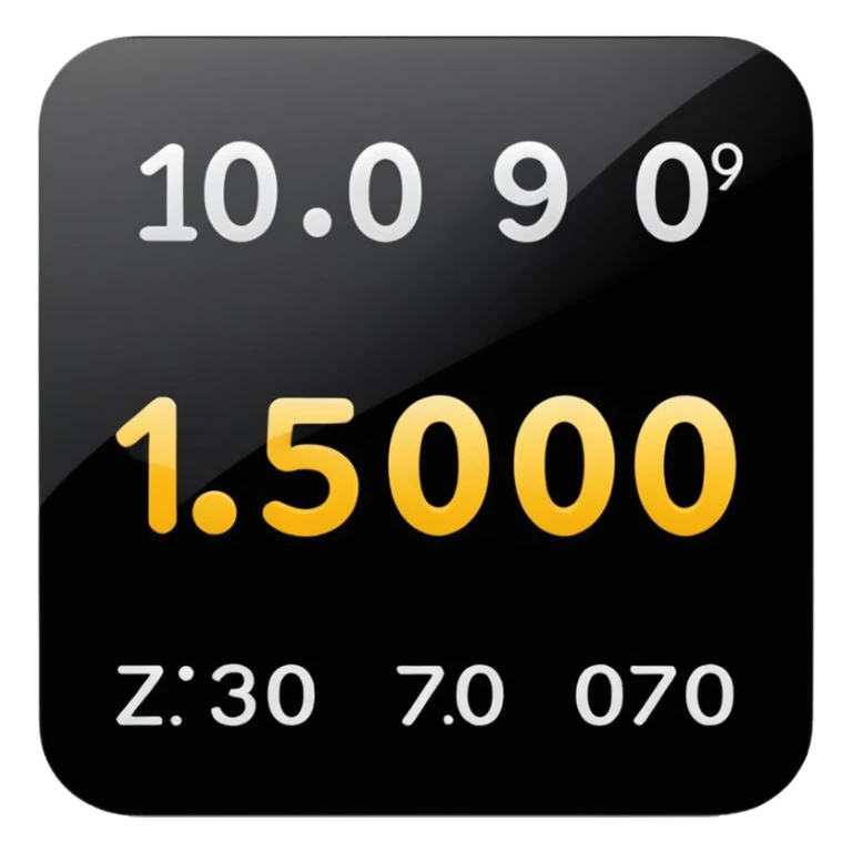 minimalist digital display with only 15:00 visible, no icons or background sticker