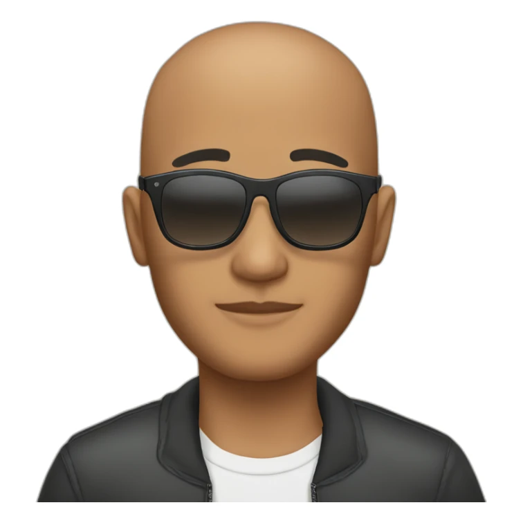 Armando Christian Pérez bald wearing sunglasses sticker