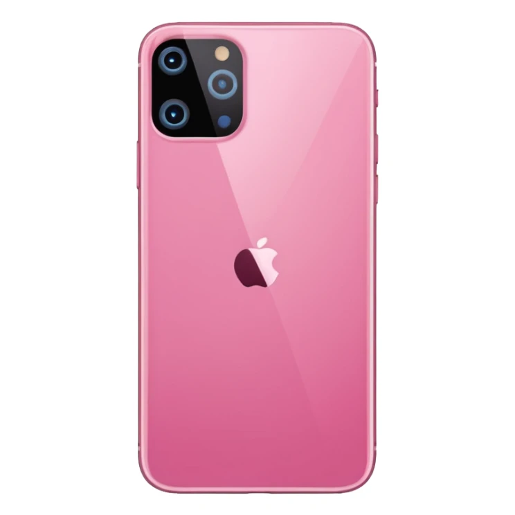 Create me a pink iPhone 17 pro image with the screen in a straight position. png sticker