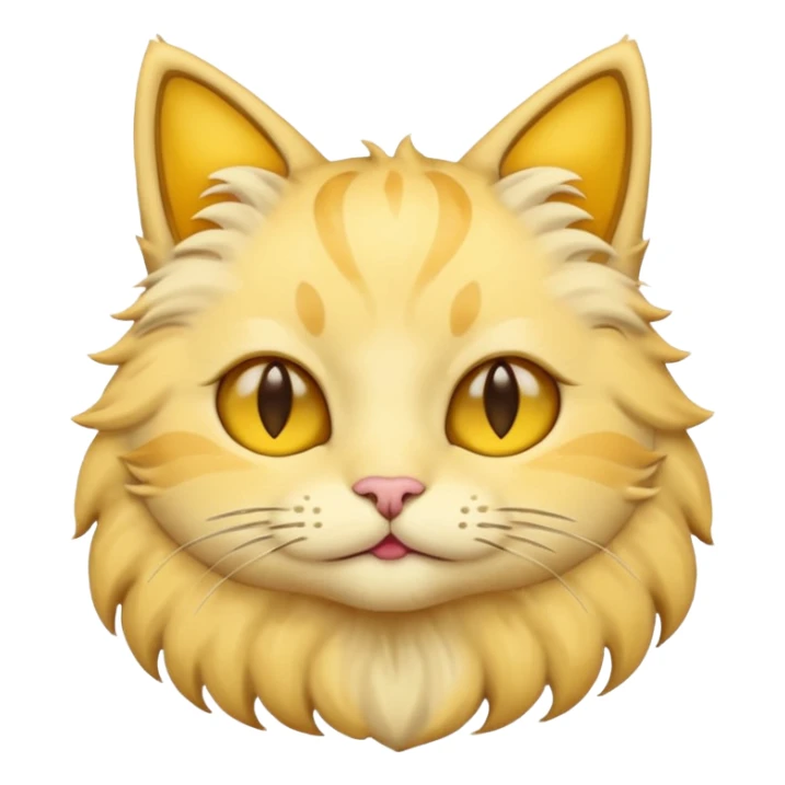 cat made of moon emojis simple  sticker
