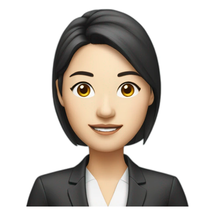 Female wealth management consultant, Asian, wearing head microphone, Half-length portrait sticker