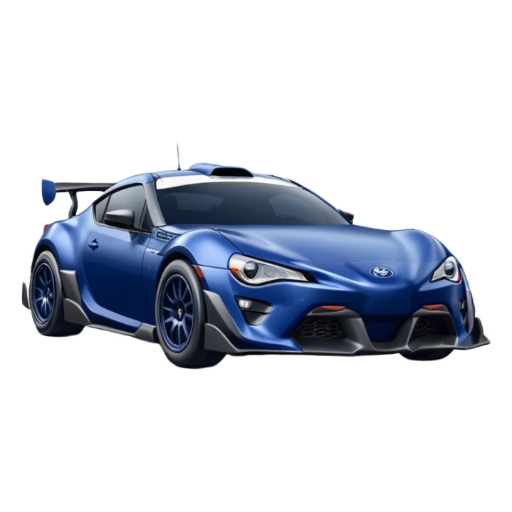 Long wheelbase widened pearly midnight snow dark blue 2nd generation 2025 Toyota 86 off-road hypercar racer sticker
