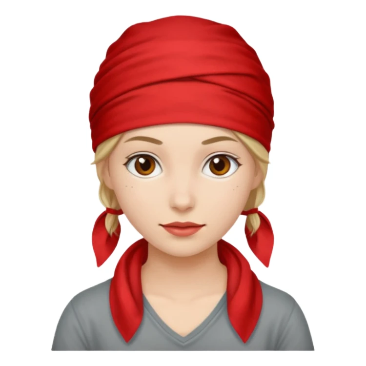 woman with wearing red bandana sticker