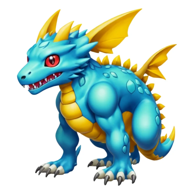 Digimon-Fakémon creature hybrid full body sticker