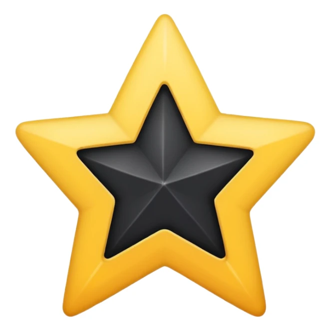 ★☆ - this shows full star and empty star but I want is first half black and second half empty sticker