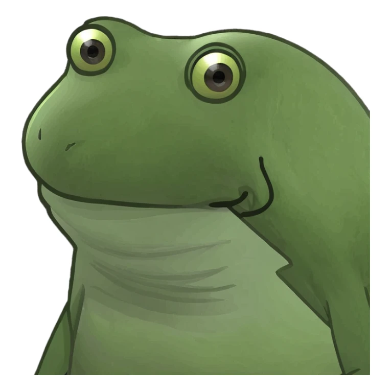 bufo frog under a beach umbrella, sipping a mai tai, vacation sticker