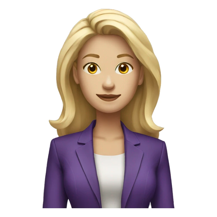 Business blond women purple jacket sticker