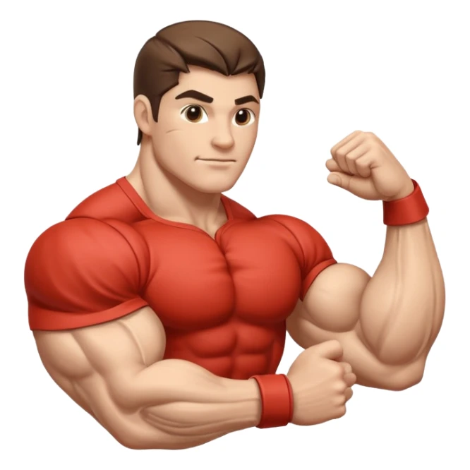 strong and detailed flexed veiny bicep sticker
