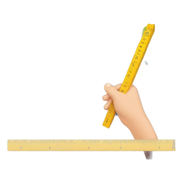 hand measuring planet earth with a ruler sticker