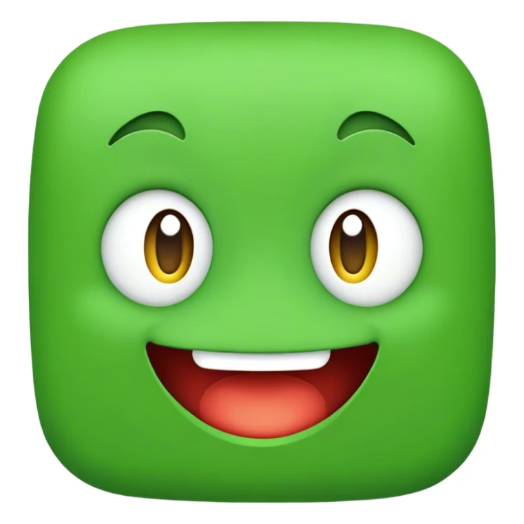 Green emoji sticker