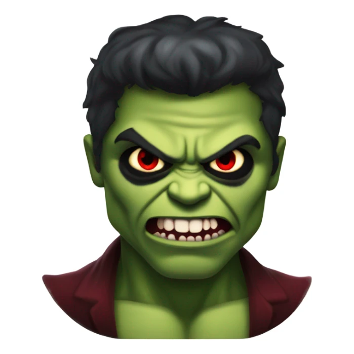 Hulk vampires one eye is no! Face is black and smile red eye Vampires sticker