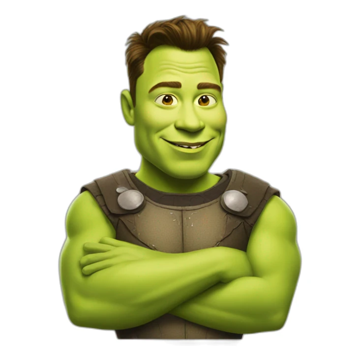 Elon musk as shrek sticker