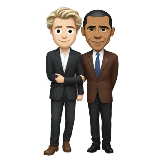 Harry styles and Obama in love sticker