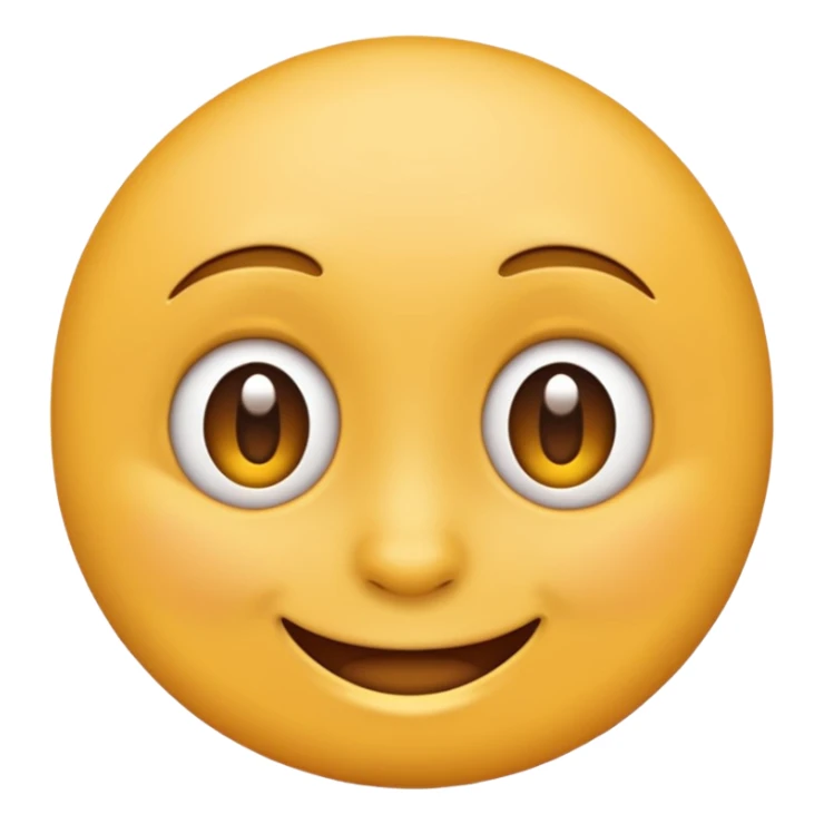 Emoji, yellow round smirking face sticker