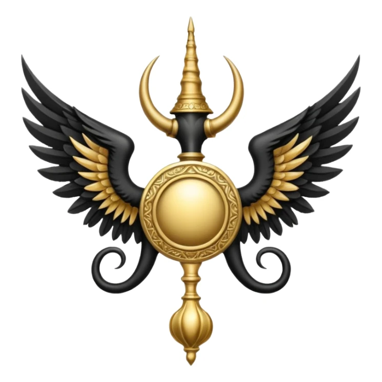 Holy Emblem with black wings and horn sticker