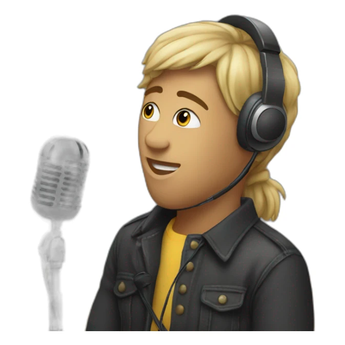 Behind the microphone sticker