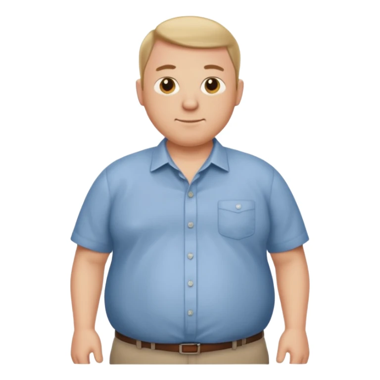a man with thin arm and leg but the belly is big sticker
