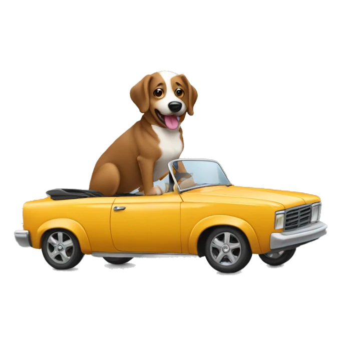 Brenise mountain dog driving a convertible  sticker