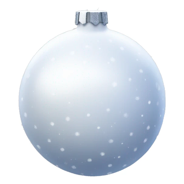 White Christmas ball ornament sticker