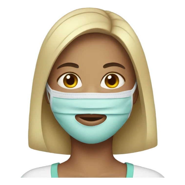 Face mask girl sticker