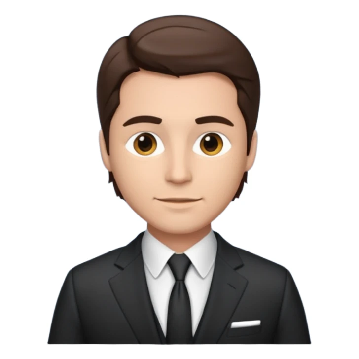 Male brunette movie producer  sticker