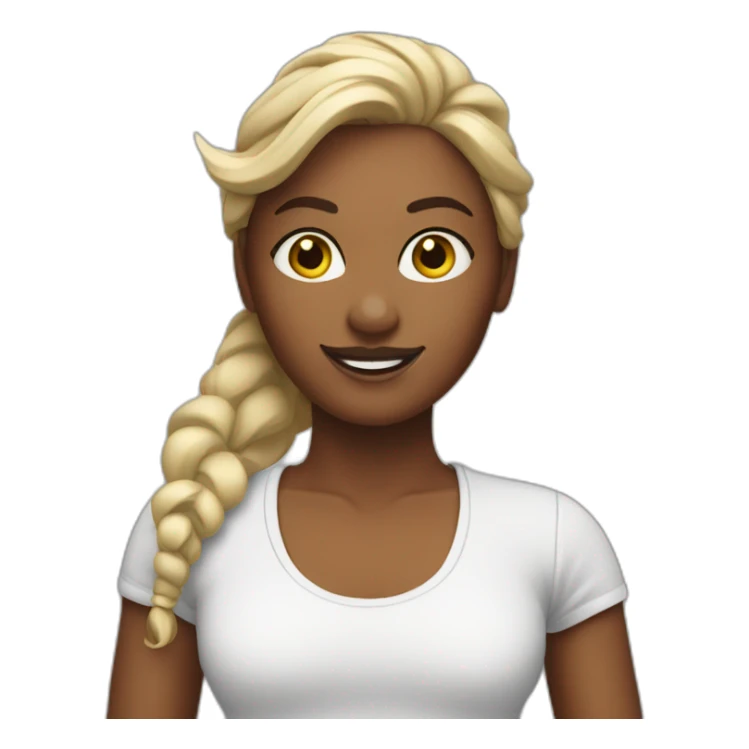 animatrice de zumba à la peau blanche sticker