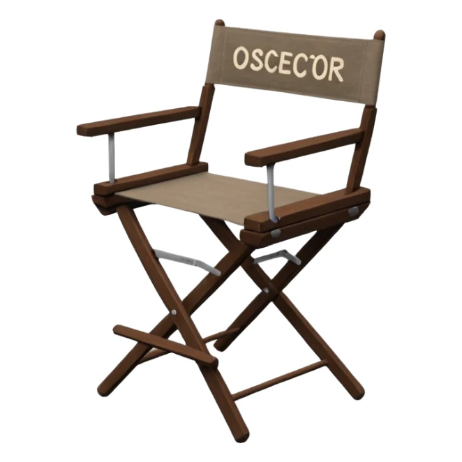 Director’s chair – "osca" foldable chair with “Director” text. sticker