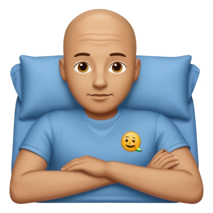 nap time laying down bald man with z emoji add shirt sticker