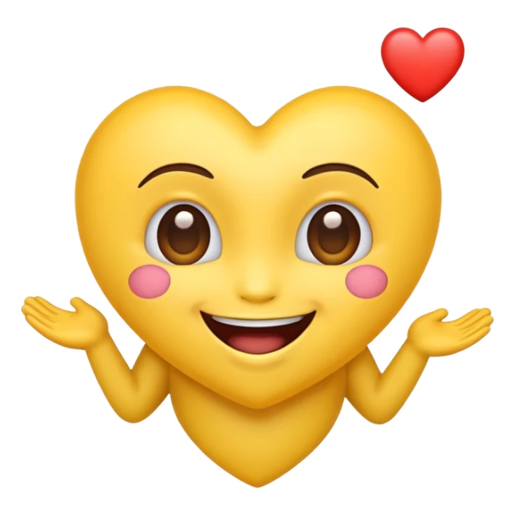 Emoji in love and excited sticker