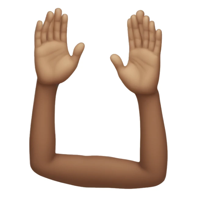 boy hands all the way up above head. And hands are fold, like we do namaste sticker