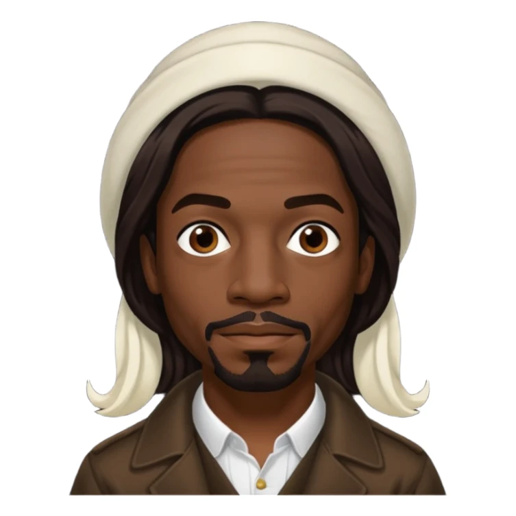 Andre 3000 with long dark brown hair sticker