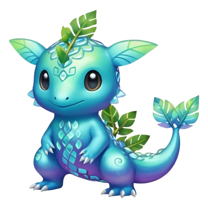 Elemental Exotic Tropical Celestial Sparky Fierce Viney Vinal Dusky Aurorus-Amaura-Auroras-Pokémon-Fakémon-creature sticker