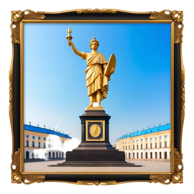 The Statue of Independence on Main Square in Ukraine sticker