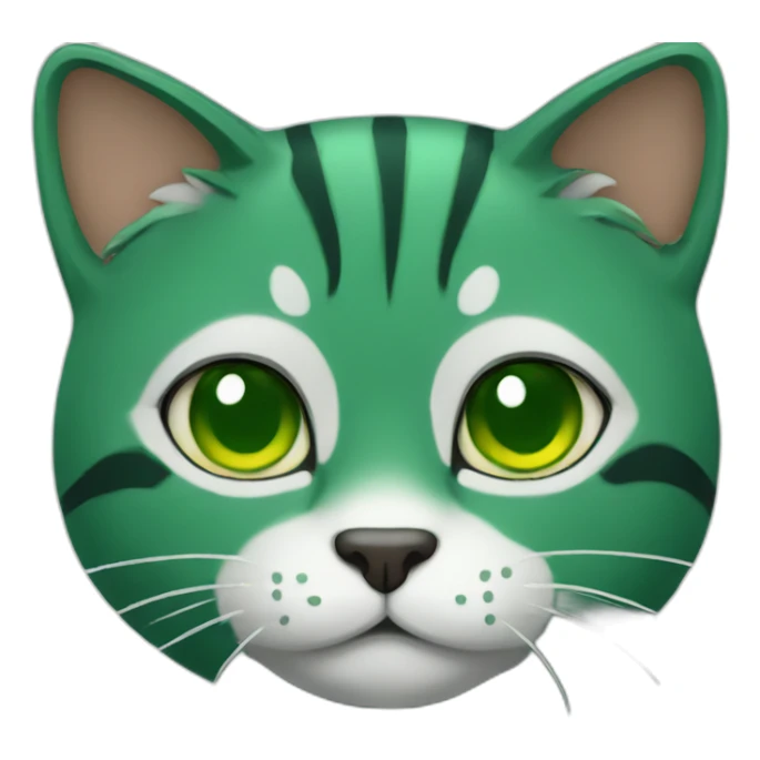 deepgreen cat sticker