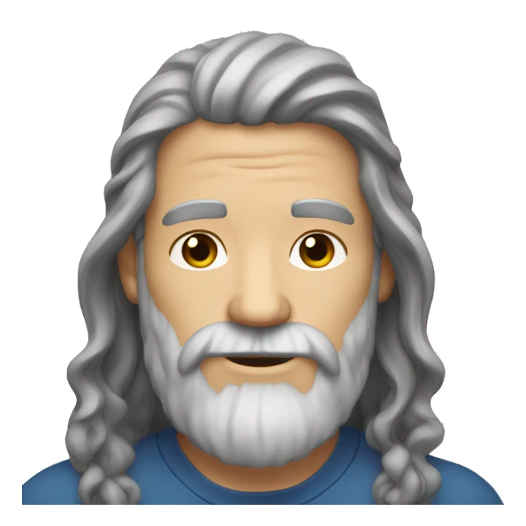 a boomer long hair and beard  sticker