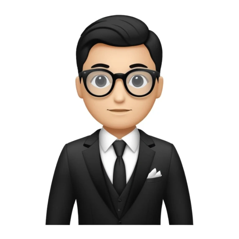 Pelicano con traje de gala y lentes oscuros  sticker