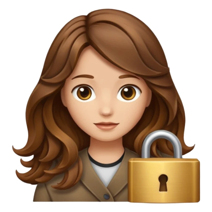 A lock of brown hair. sticker