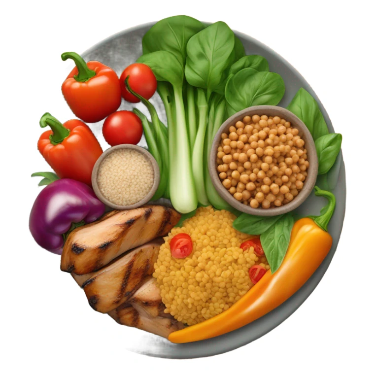 healthy plate of food sticker